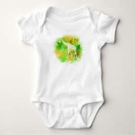 Yellow Giraffe Baby Strampler