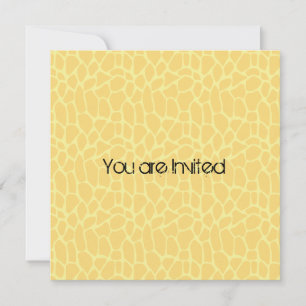 Yellow Giraffe Print Baby Showeinladungen Einladung