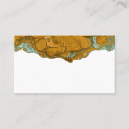 Yellow Gold & Aqua Minimalistische FLAT Platzkarte Visitenkarte