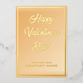 Yellow Gold Business Valentine Foil Card Folieneinladung