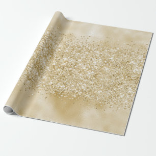 Yellow Gold Confetti Glitzer Geschenkpapier