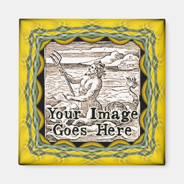 Yellow Gold Fantasy Frame Template Magnet (Vorne)