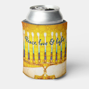 Yellow Gold Hanukkah Menorah Peace Liebe Light Bol Dosenkühler