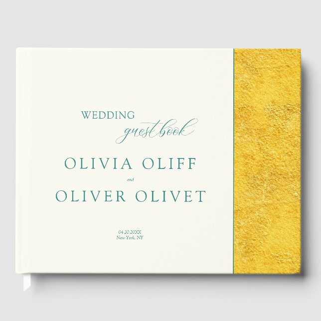 Yellow Gold Wedding Gästebuch (Vorderseite)