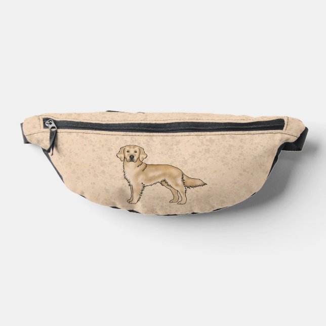 Yellow Golden Retriever Niedlich Cartoon Dog Beige Bauchtasche (Ablage )