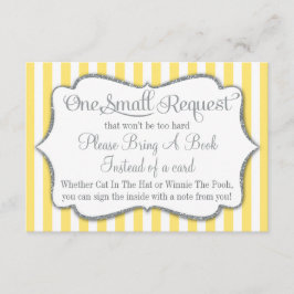 Yellow Gray Baby Showcard Buchen Begleitkarte