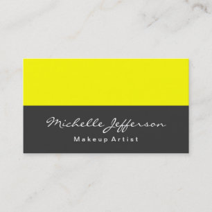 Yellow Gray Beruflich Trendy Business Card Visitenkarte