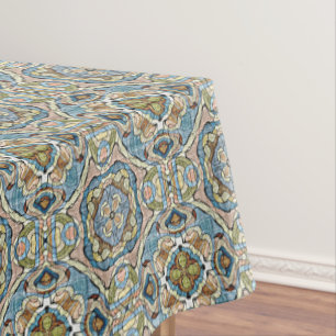 Yellow Green Aquamarin Blue Orange Angesagte Bohem Tischdecke
