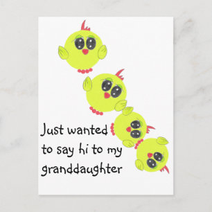 Yellow Green Baby Bird Postkarte