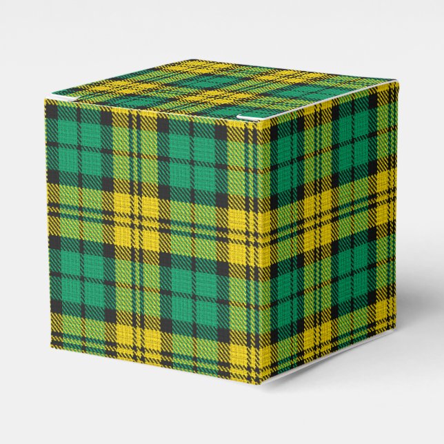 Yellow Green Blackwatch Campbell Tartan Kariert Geschenkschachtel (Vorderseite)