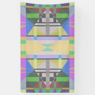 Yellow Green Blue Lila Geometric Banner