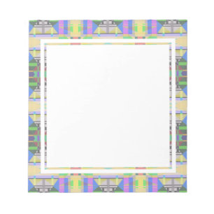 Yellow Green Blue Lila Geometric Notizblock