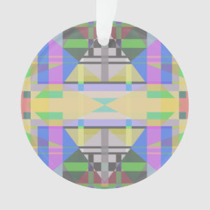 Yellow Green Blue Lila Geometric Ornament