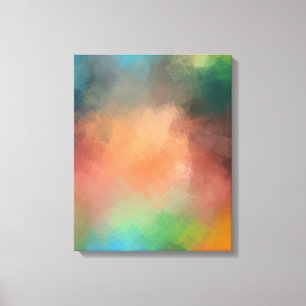 Yellow Green Blue Moderne Abstrakte Kunst Leinwanddruck