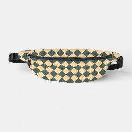 Yellow Green Checker Diamond Pattern Bauchtasche