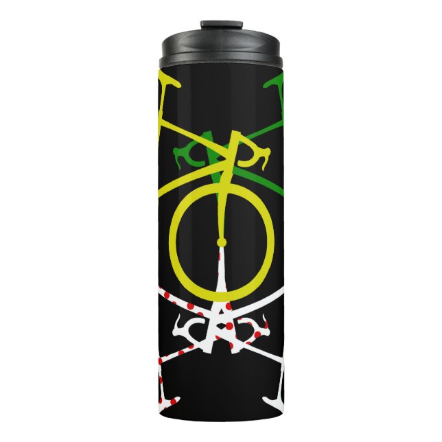 Yellow Green Polka-Dot Jerseys Thermosbecher (Vorderseite)