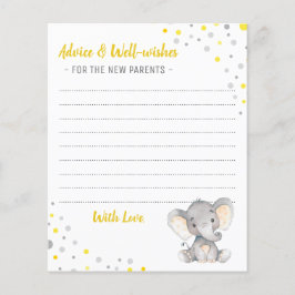 Yellow Grey Elephant Douche Parents Conseils Carte
