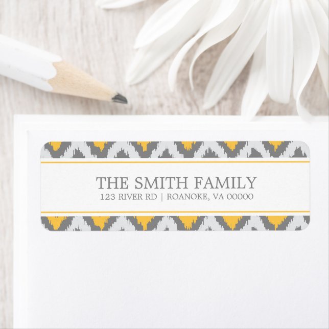 Yellow Grey Zigzag Tribal Muster (Insitu)