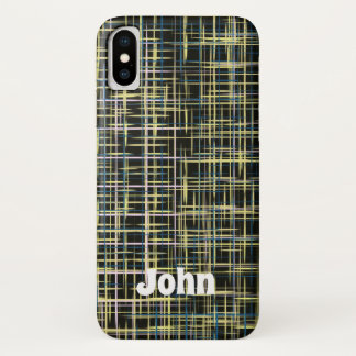 Yellow Grid Lines Art Muster iPhone Case-Mate iPhone Hülle