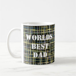 Yellow Grid Lines Art Pattern Welten Bestes Kaffeetasse