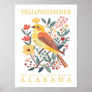 Yellow Hammer Bird von Alabama USA Travel Poster
