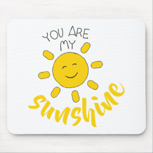 Yellow Hand Drawn Sun Hello Sunshine Image Sun Art Mousepad