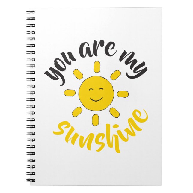 Yellow Hand Drawn Sun Hello Sunshine Image Sun Art Notizblock (Vorderseite)