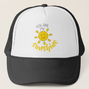 Yellow Hand Drawn Sun Hello Sunshine Image Sun Art Truckerkappe