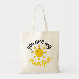 Yellow Hand Drawn Sun Hello Sunshine Image Tragetasche