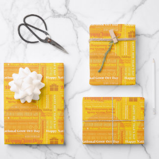 Yellow Happy Days Wrapping Paper Geschenkpapier Set