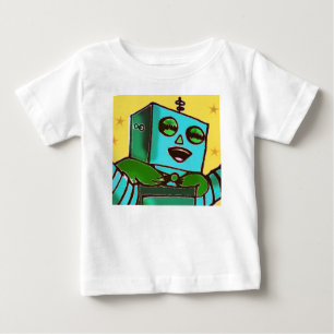 Yellow Happy Robot Säugling T - Shirt