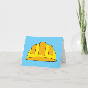 Yellow Hard Hat Cartoon Dankeskarte