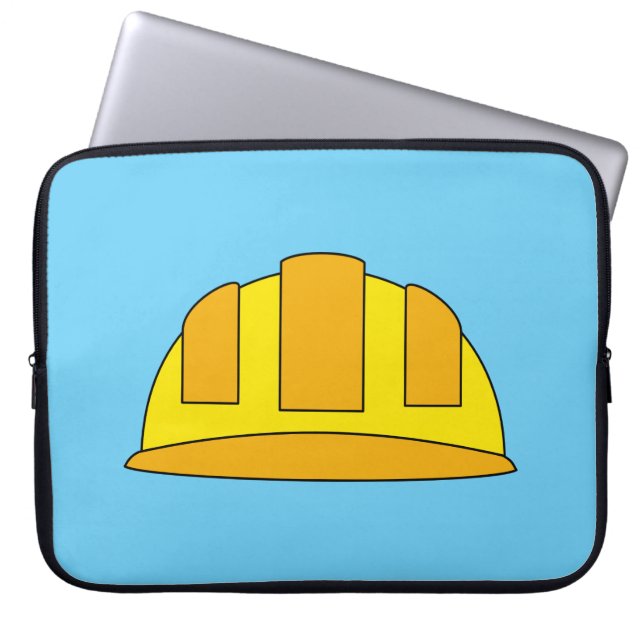 Yellow Hard Hat Cartoon Laptopschutzhülle (Vorderseite)