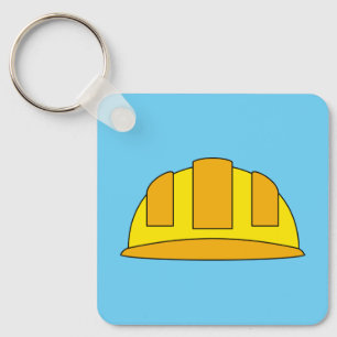 Yellow Hard Hat Cartoon Schlüsselanhänger