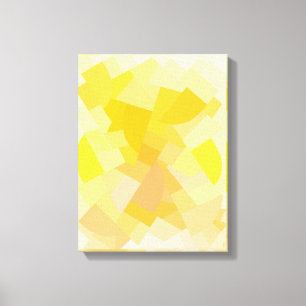 Yellow Harmony Geometric Canva Art Print Leinwanddruck