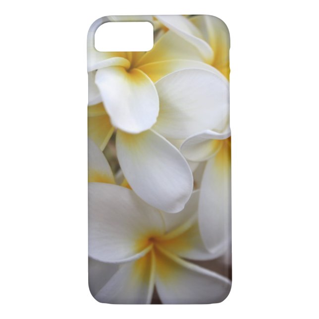 Yellow Hawaii Plumerias tropisches Design Case-Mate iPhone Hülle (Rückseite)