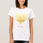 Yellow Heart Beach Hochzeit T-Shirt<br><div class="desc">Misty Beach Wedding T - Shirt, Karten, Magnete, Buttons, Sticker, Schürze, Mousepads und Gastgeschenke Hochzeiten geschwirbelt und gegossen</div>