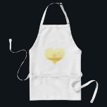 Yellow Heart Beach Wedding Schürze<br><div class="desc">Misty Beach Wedding T-shirts, Cards, Magnets, Buttons, Stickers, Aprons, Mousepads and Wedding Favors Swirled and Grunged</div>