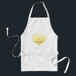 Yellow Heart Beach Wedding Schürze<br><div class="desc">Misty Beach Wedding T-shirts,  Cards,  Magnets,  Buttons,  Stickers,  Aprons,  Mousepads and Wedding Favors Swirled and Grunged</div>