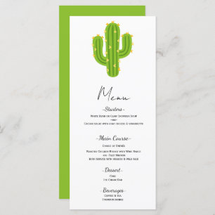 Yellow Heart Cactus Fiesta Love Menu Mariage