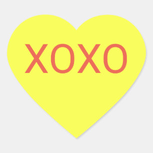 Yellow Heart Candy Herz-Aufkleber