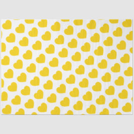 Yellow Heart Modern Happy Friendship Sweet Joyful Seidenpapier