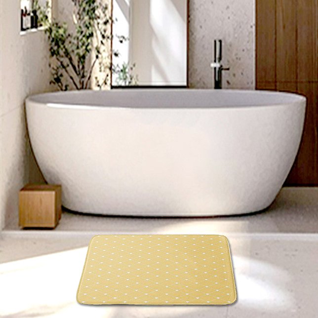 Yellow Hearts Pattern Bath Mat Badematte (Von Creator hochgeladen)