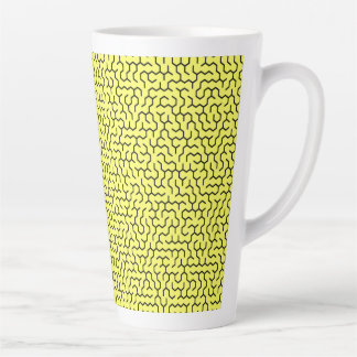 Yellow Hexagon Maze Milchtasse