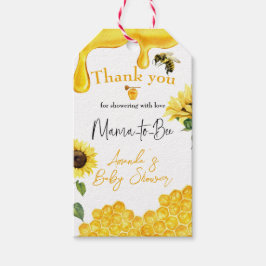Yellow Honey Sunflower Bee Baby Dusche Danke Geschenkanhänger