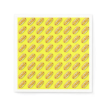Yellow Hotdog Napkins Tissue Paper