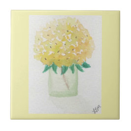 Yellow Hydrangea Fliese
