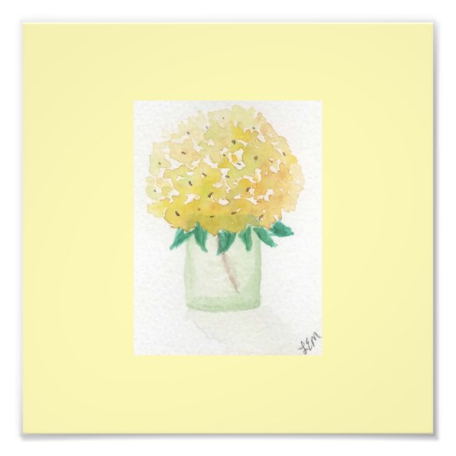Yellow Hydrangea Fotodruck (Vorne)