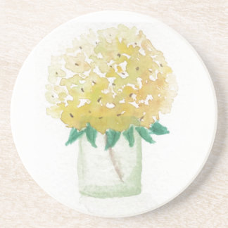 Yellow Hydrangea Getränkeuntersetzer