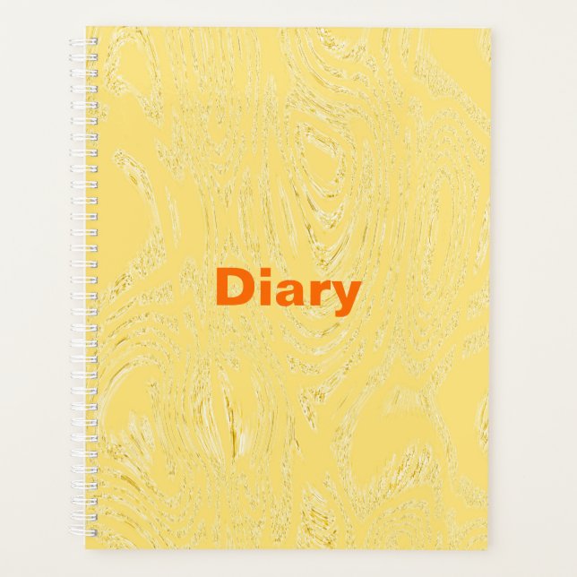 Yellow Ice Diary Spiral Notebook Planer (Vorderseite)